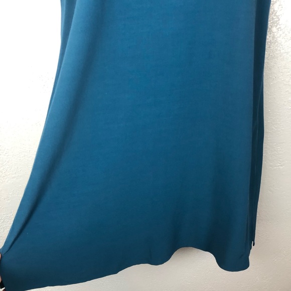 EILEEN FISHER blue viscose shift dress Sz Small - Picture 6 of 15
